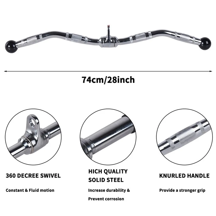 Revolving Curl Bar With Rubber Ends