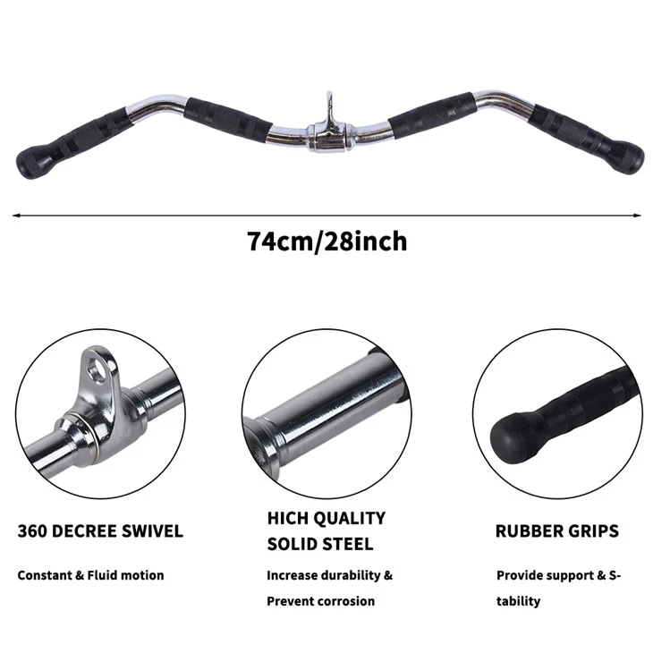 Revolving Curl Bar With Rubber Handle