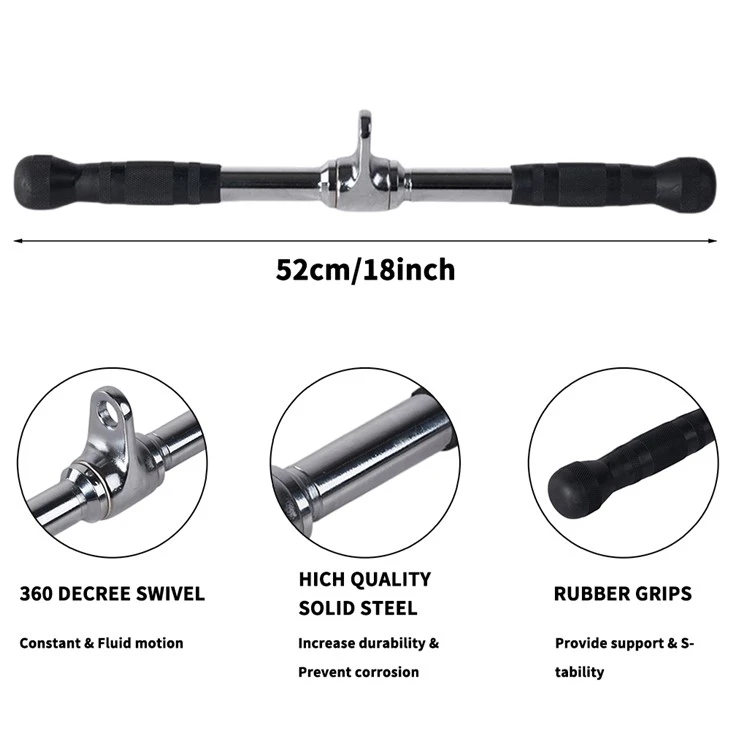 Revolving Straight Bar With Rubber Handle