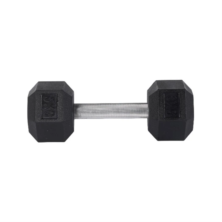 China Rubber Encased Hex Dumbbell