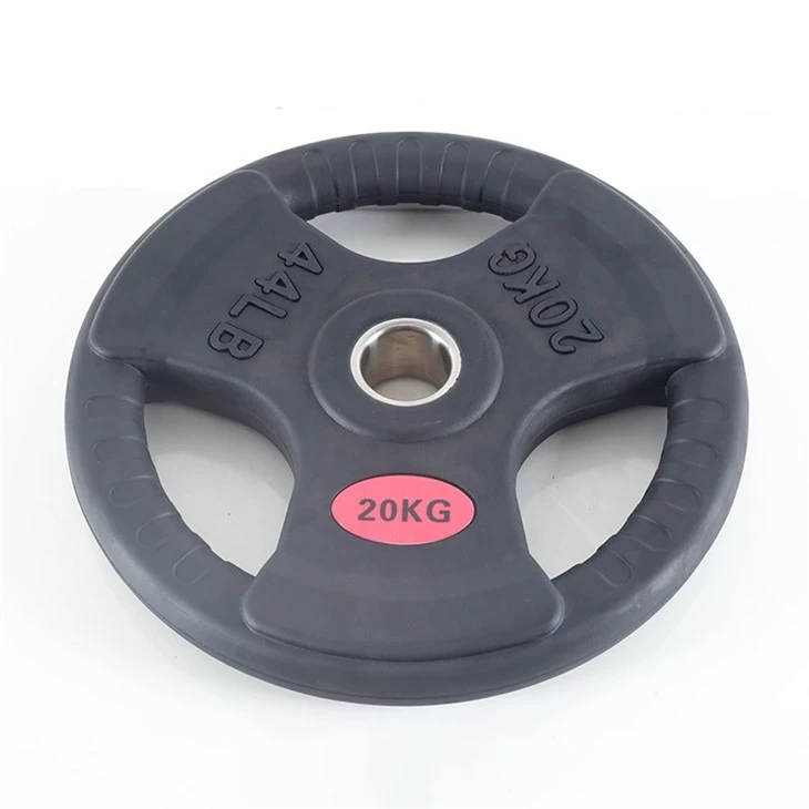 China Rubber Tri Grip Weight Plates 